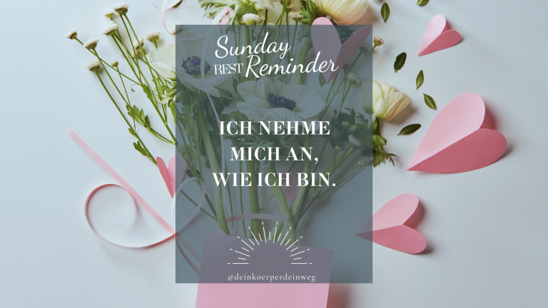 Ich nehme mich an, wie ich bin, Blumenstrauß